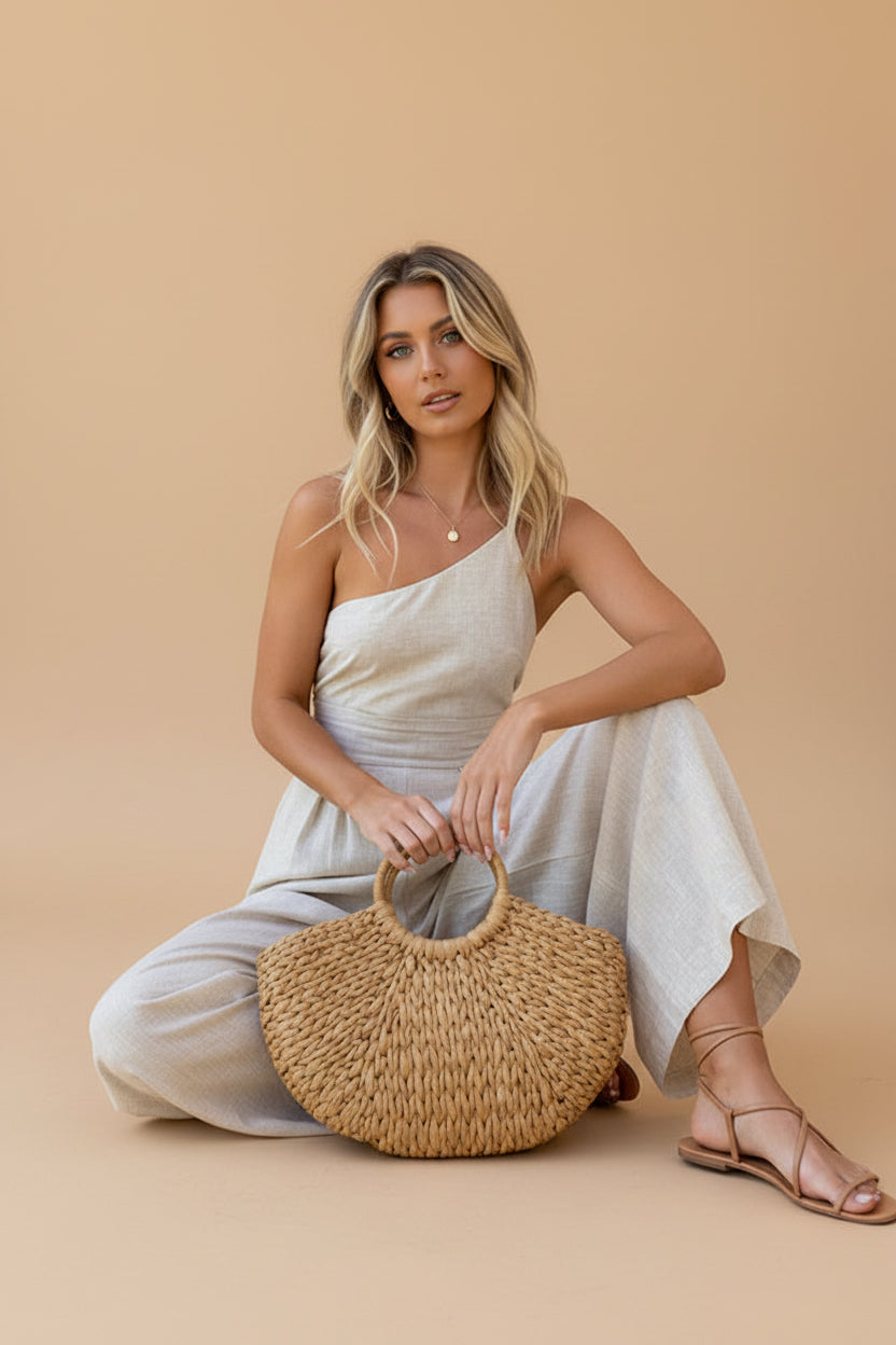 Vivirose - One-Shoulder Jumpsuit Met Chique Pasvorm