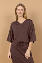 Vivirose Blouse Donkerbruin
