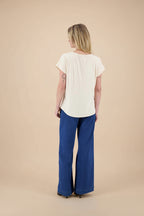 T-shirt van materiaal mix | Vivirose