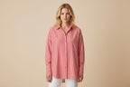 gestreepte blouse | rood / wit