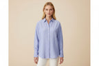 gestreepte blouse | blauw / wit