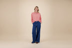 gestreepte blouse | rood / wit