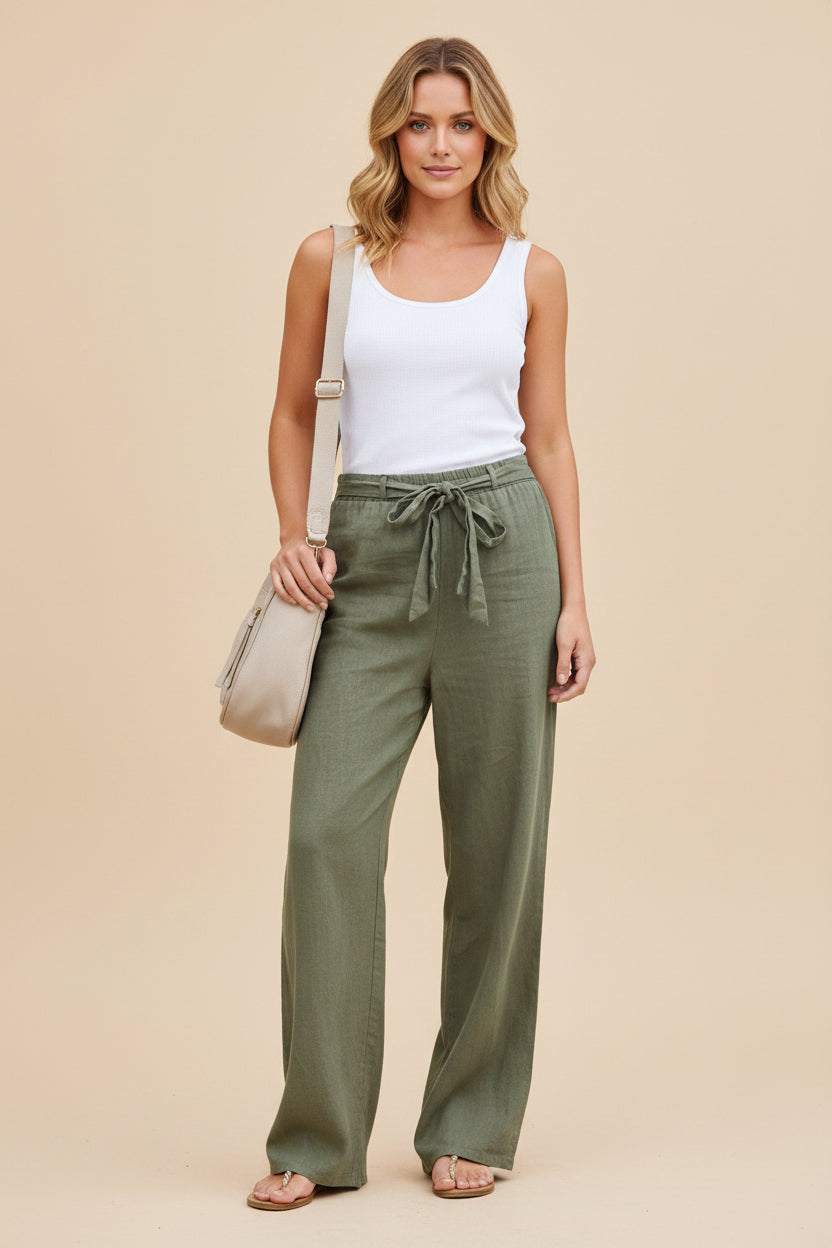 Vivirose - Dames linnen broek