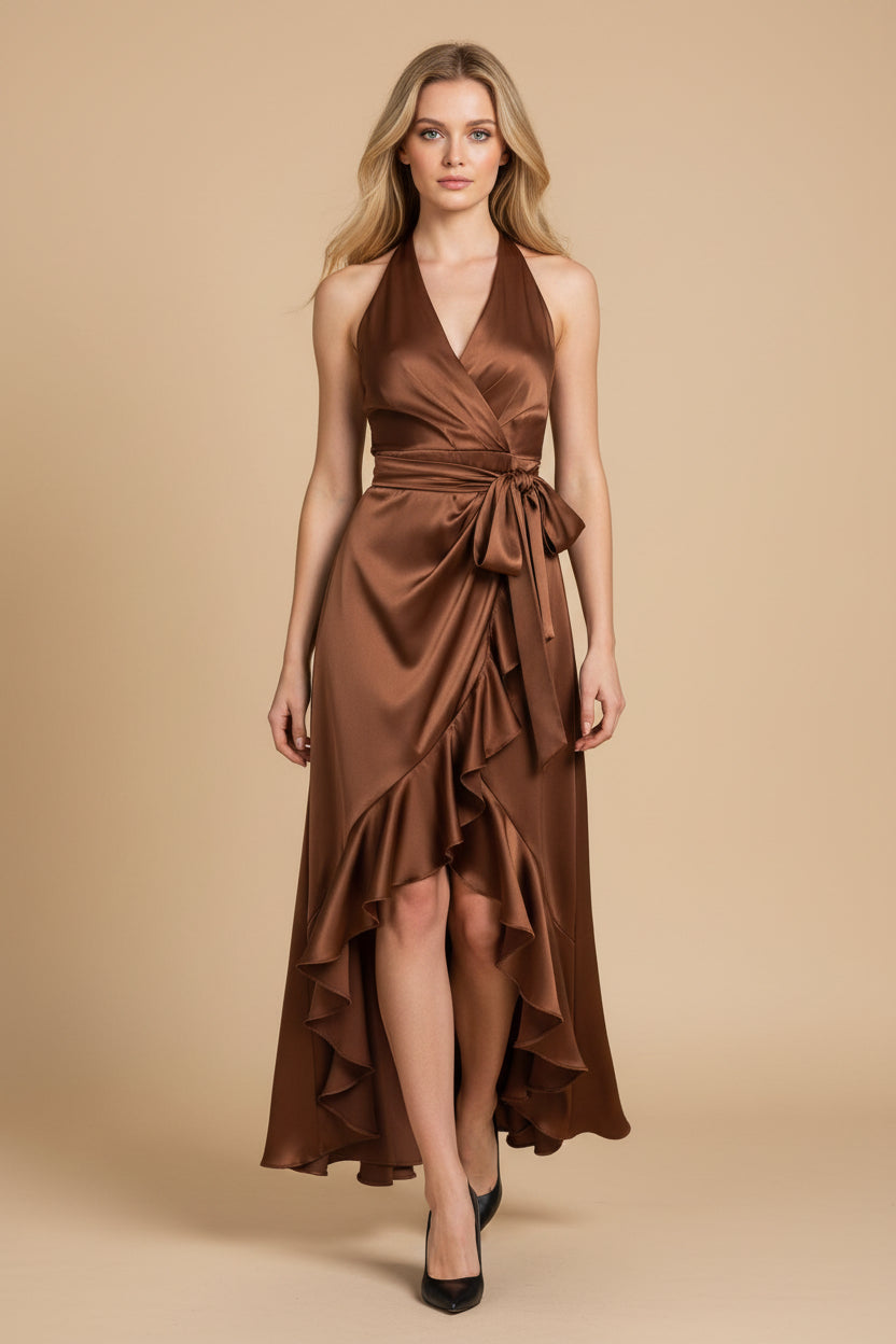 Midnight Halter Gown jurk