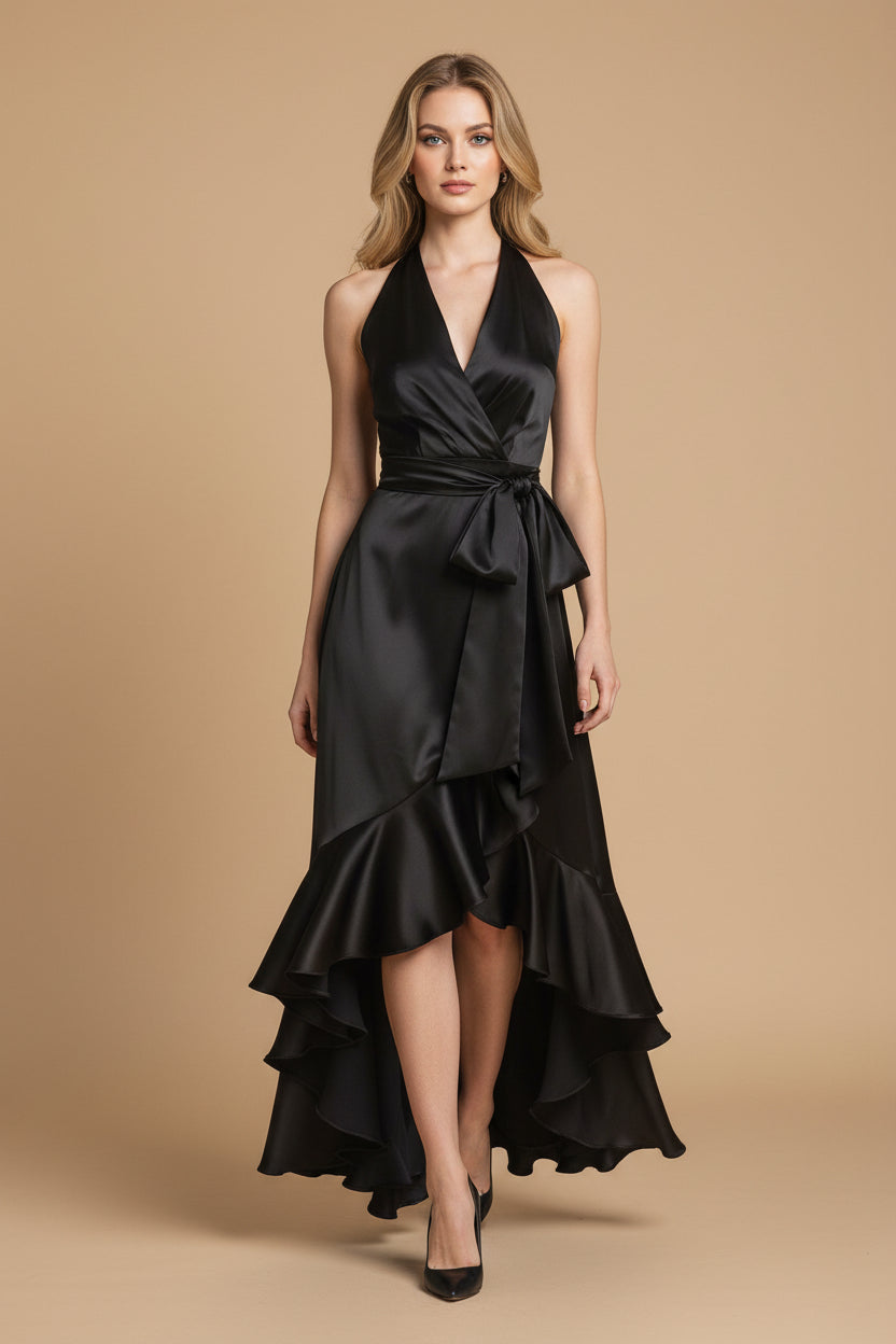 Midnight Halter Gown jurk