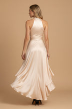 Midnight Halter Gown jurk