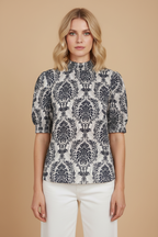 Ace top | Navy Blue/Offwhite