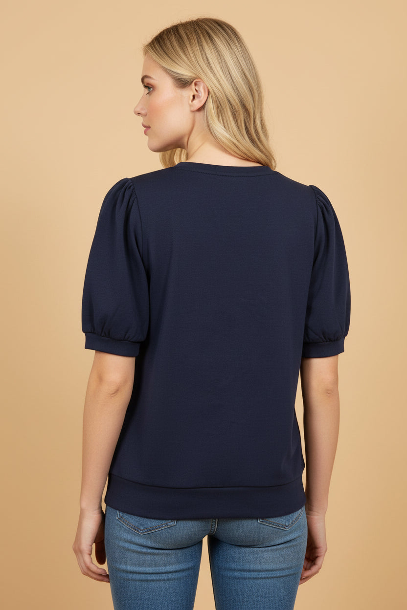 Vivirose T-shirt Navy