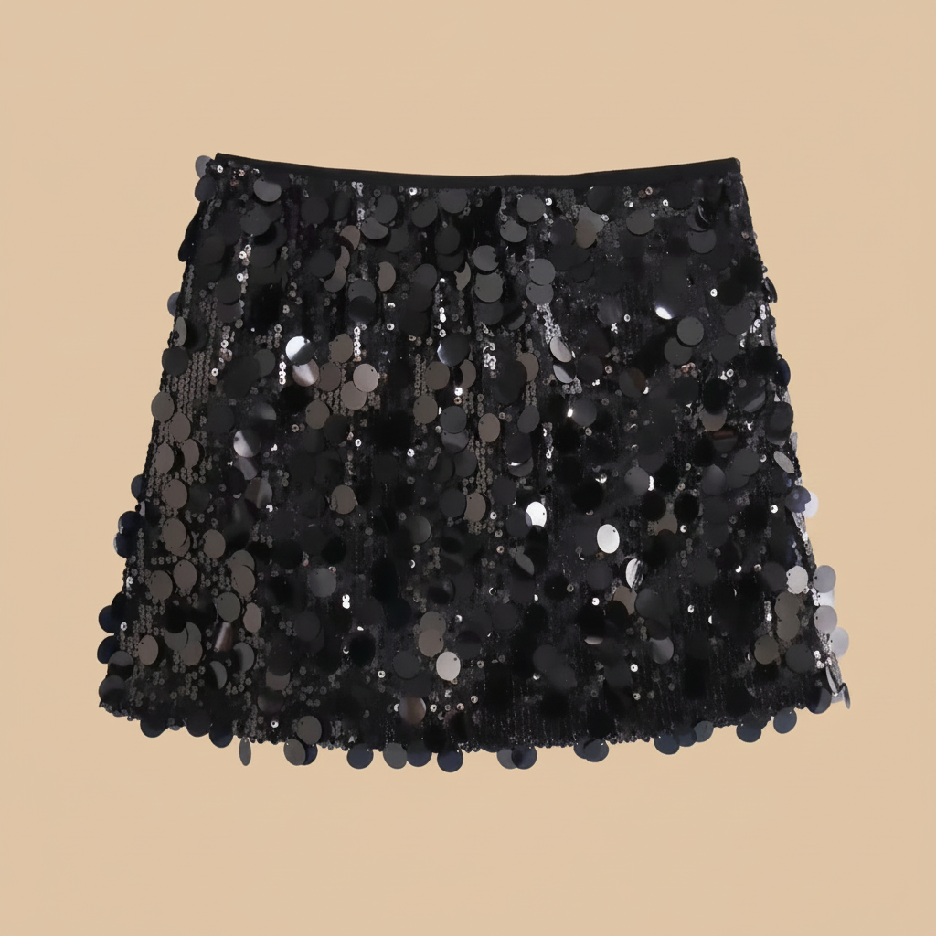 Vivirose| Pailletten Minirok
