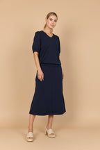 Vivirose T-shirt Navy