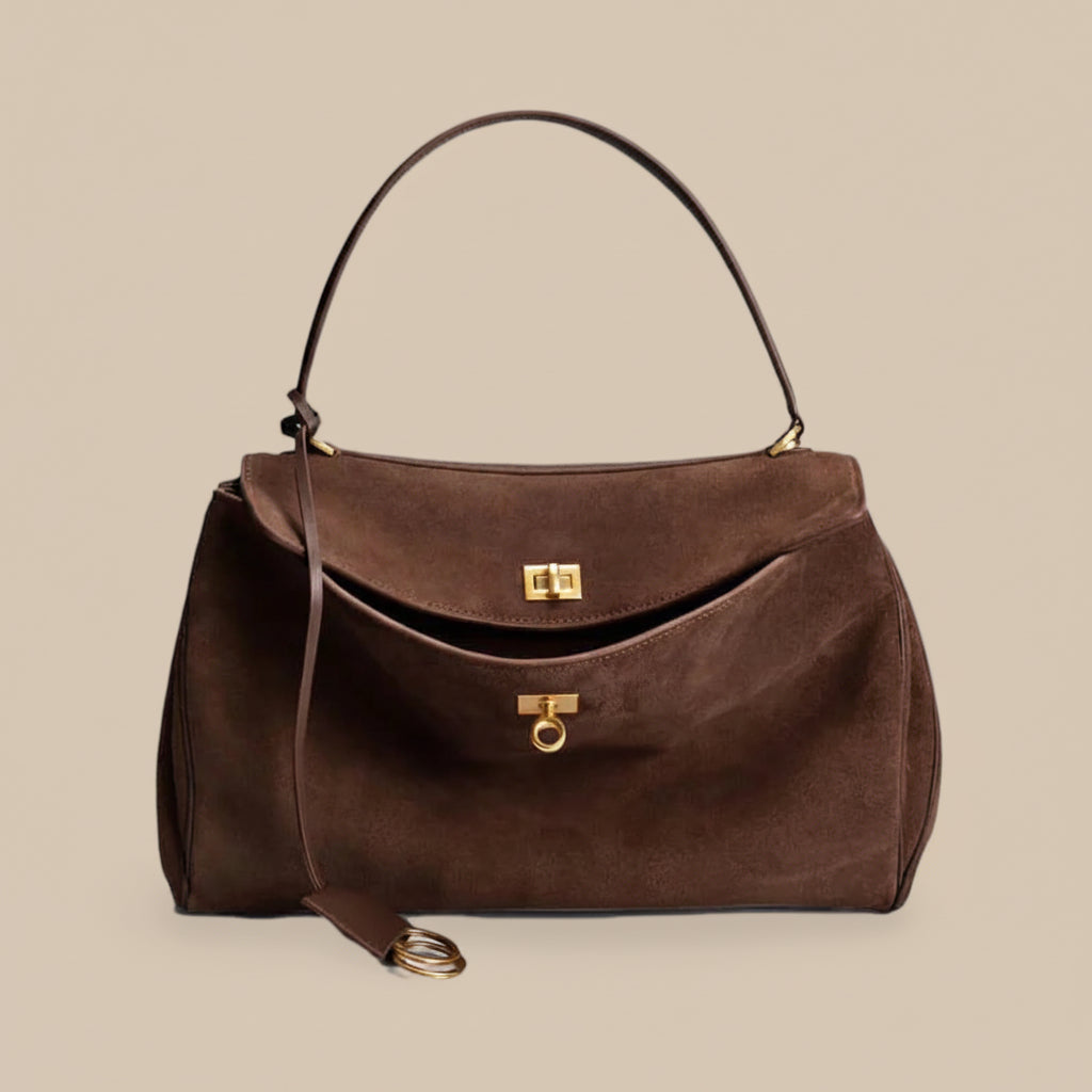 Luxe Suede Schoudertas - Stijlvol & Praktisch