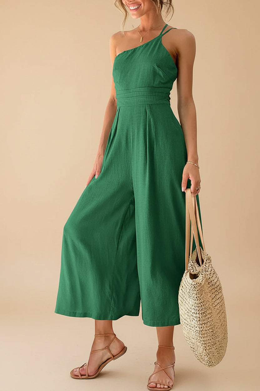 Vivirose - One-Shoulder Jumpsuit Met Chique Pasvorm