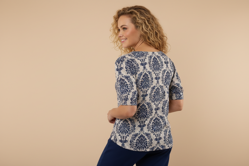 Ace top | Navy Blue/Offwhite