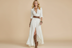 Mariah | Dames Bohemian Knoop Voorkant Maxi Jurk