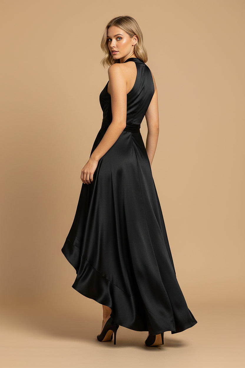 Midnight Halter Gown jurk