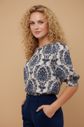Ace top | Navy Blue/Offwhite