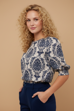 Ace top | Navy Blue/Offwhite