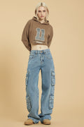 Vivirose| Jeans met Meerdere Cargo Zakken