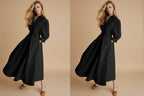Faye | Dames Elegante Knoop Taille Overhemd Midi Jurk