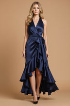 Midnight Halter Gown jurk