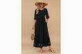 Lucy | Dames Elegante Transparant Paneel Maxi Jurk
