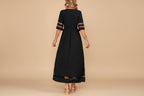 Lucy | Dames Elegante Transparant Paneel Maxi Jurk