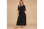 Lucy | Dames Elegante Transparant Paneel Maxi Jurk