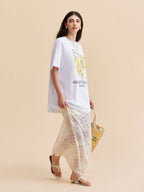 Fira | Maxi Kanten Rok voor Dames – Semi-Transparant & Elegant