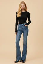 Vivirose| Flare Jeans met Raw Hem