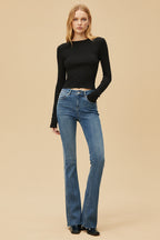 Vivirose| Flare Jeans met Raw Hem