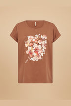 Vivirose T-shirt Bruin