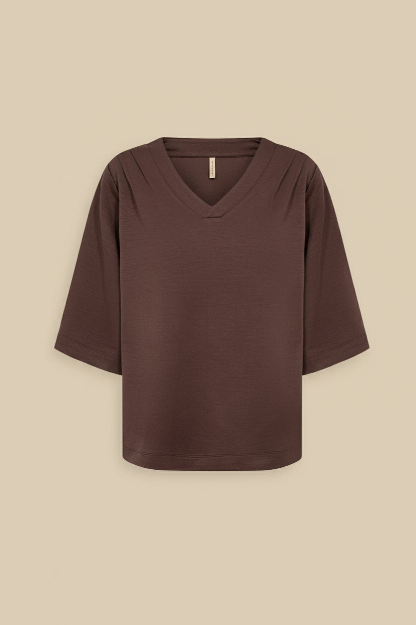 Vivirose Blouse Donkerbruin