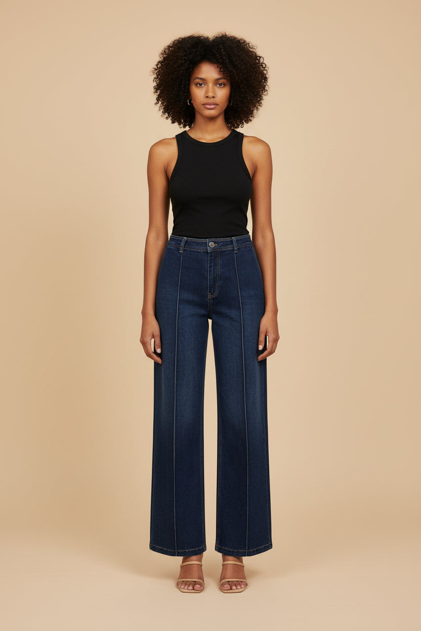 CARISW Broek denim mid waist