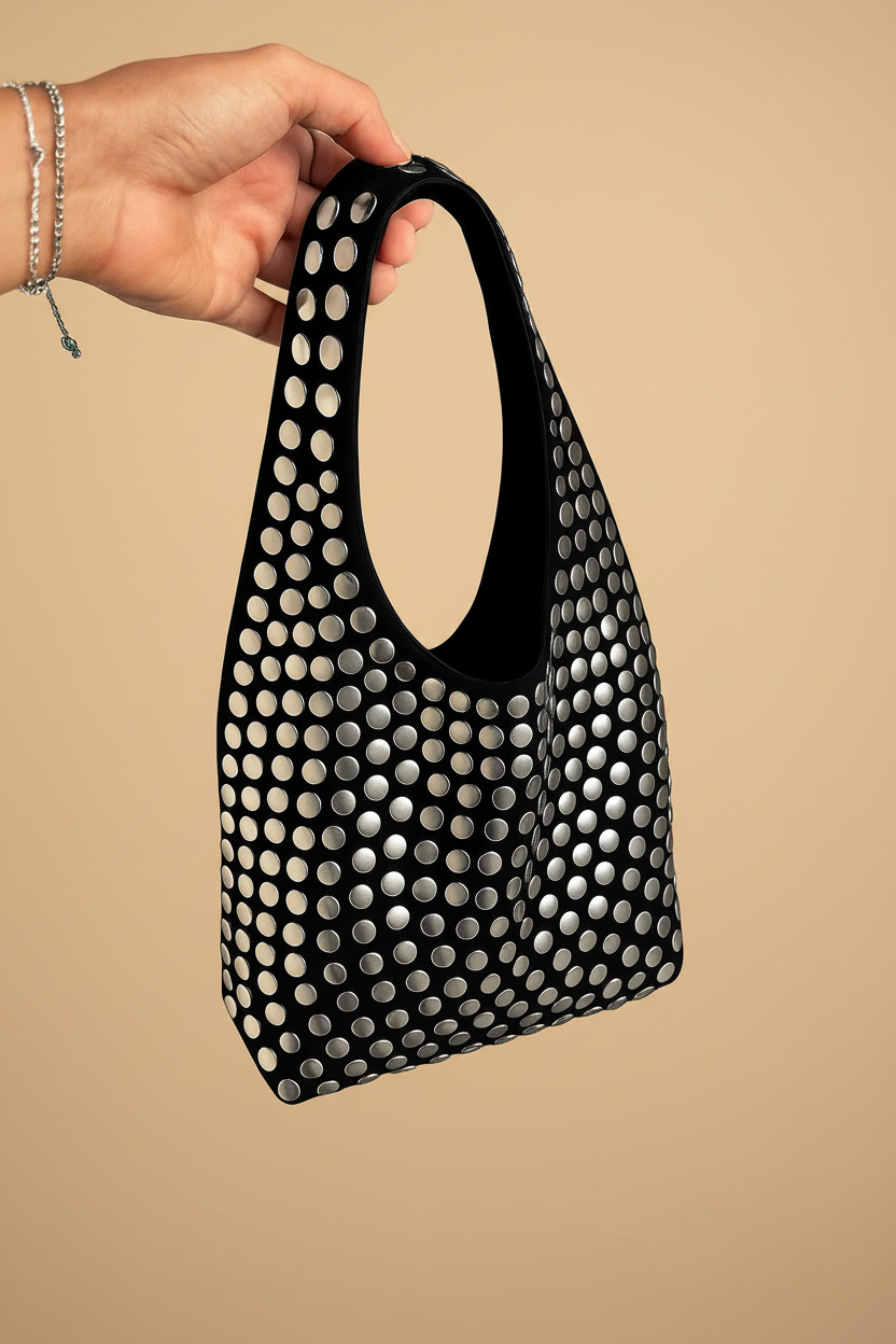 Vivirose| Trendy Schoudertas met Studs voor Dames - Compact, Hoogwaardige Afwerking