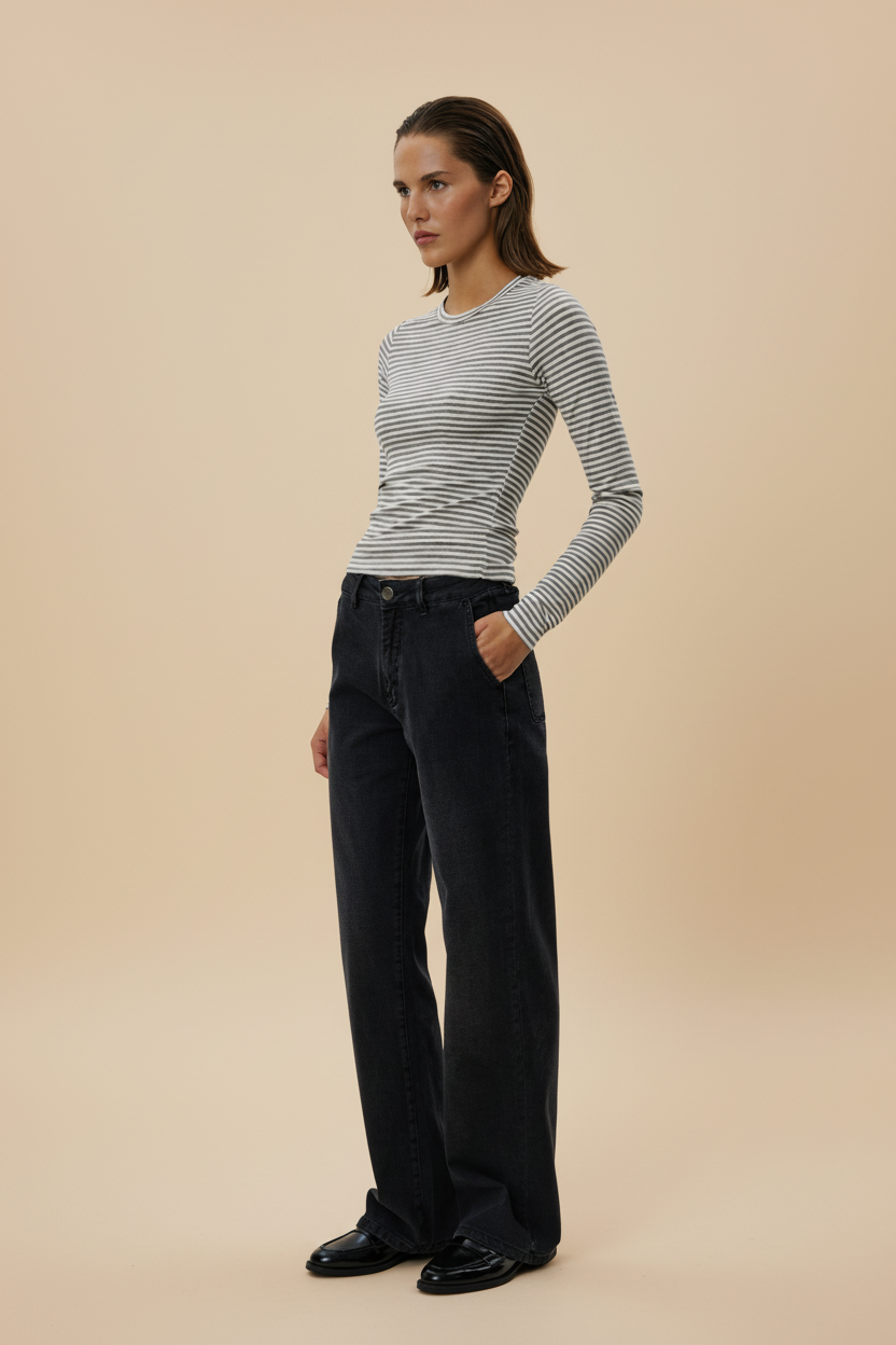 Vivirose Broek - Washed black