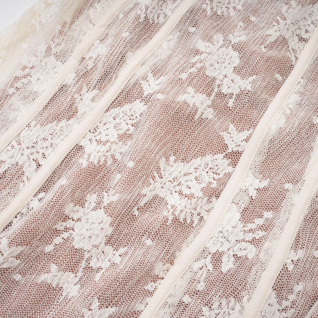Marlene White Flared Lace Maxi Dress