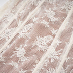 Marlene White Flared Lace Maxi Dress