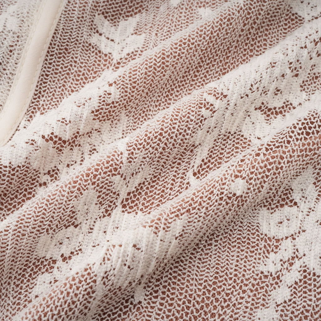 Marlene White Flared Lace Maxi Dress