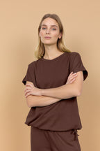 Vivirose T-shirt Donkerbruin