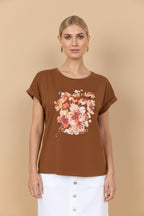 Vivirose T-shirt Bruin