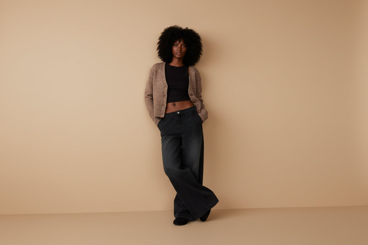 Bruin truitje gebreid