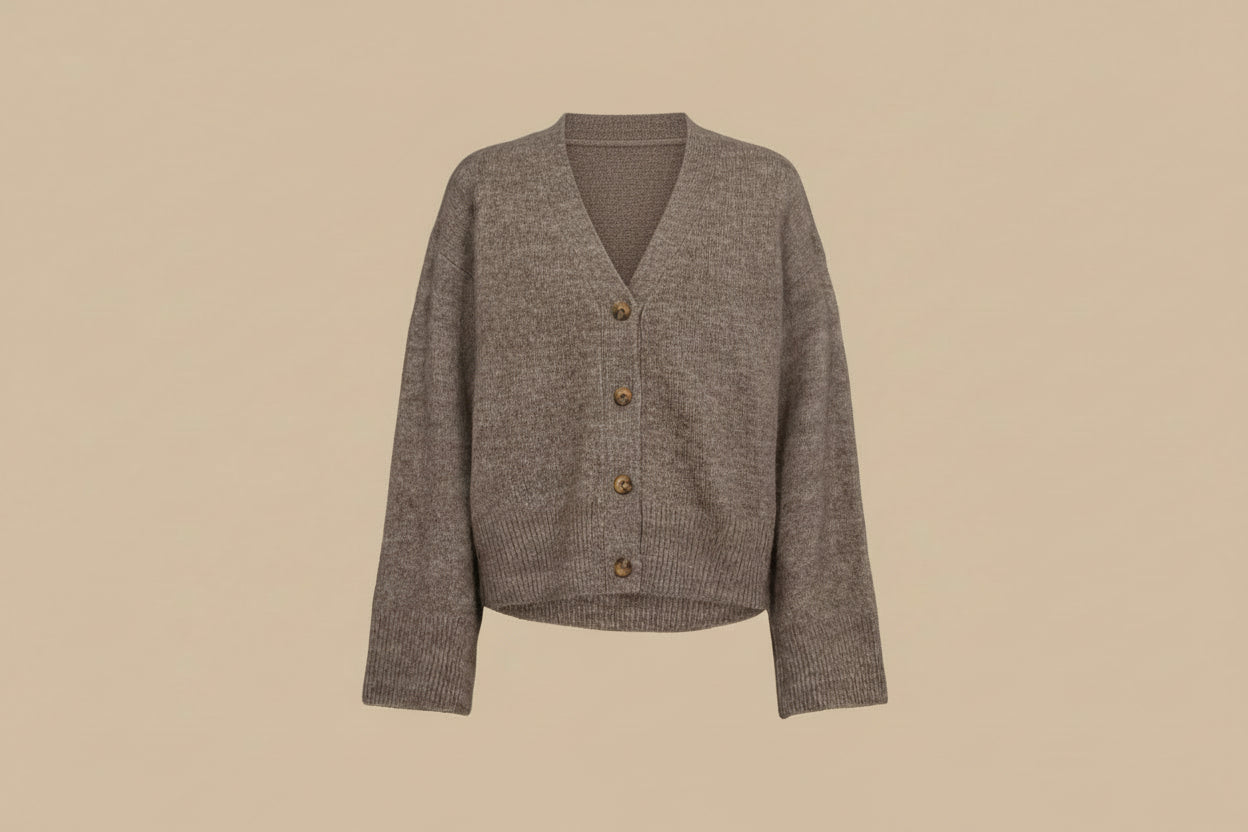 Bruin truitje gebreid