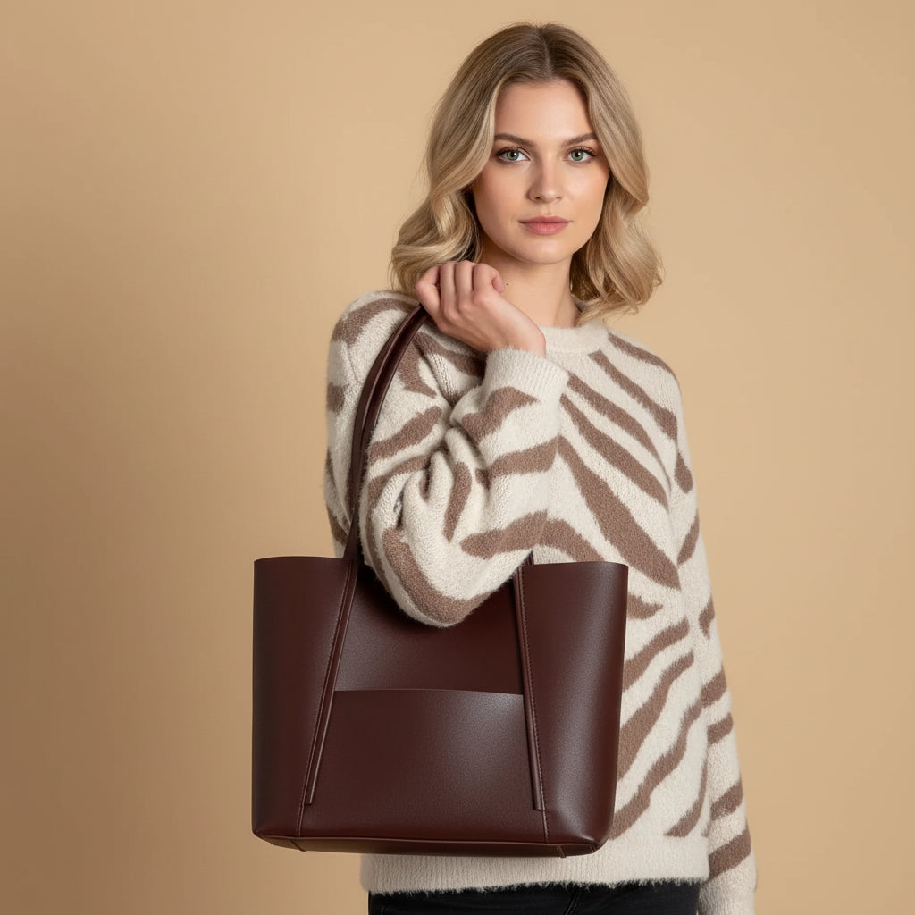 Vivirose| Ruime Schoudertas Dames - Ultrazacht Leer, Chic en Stijlvol