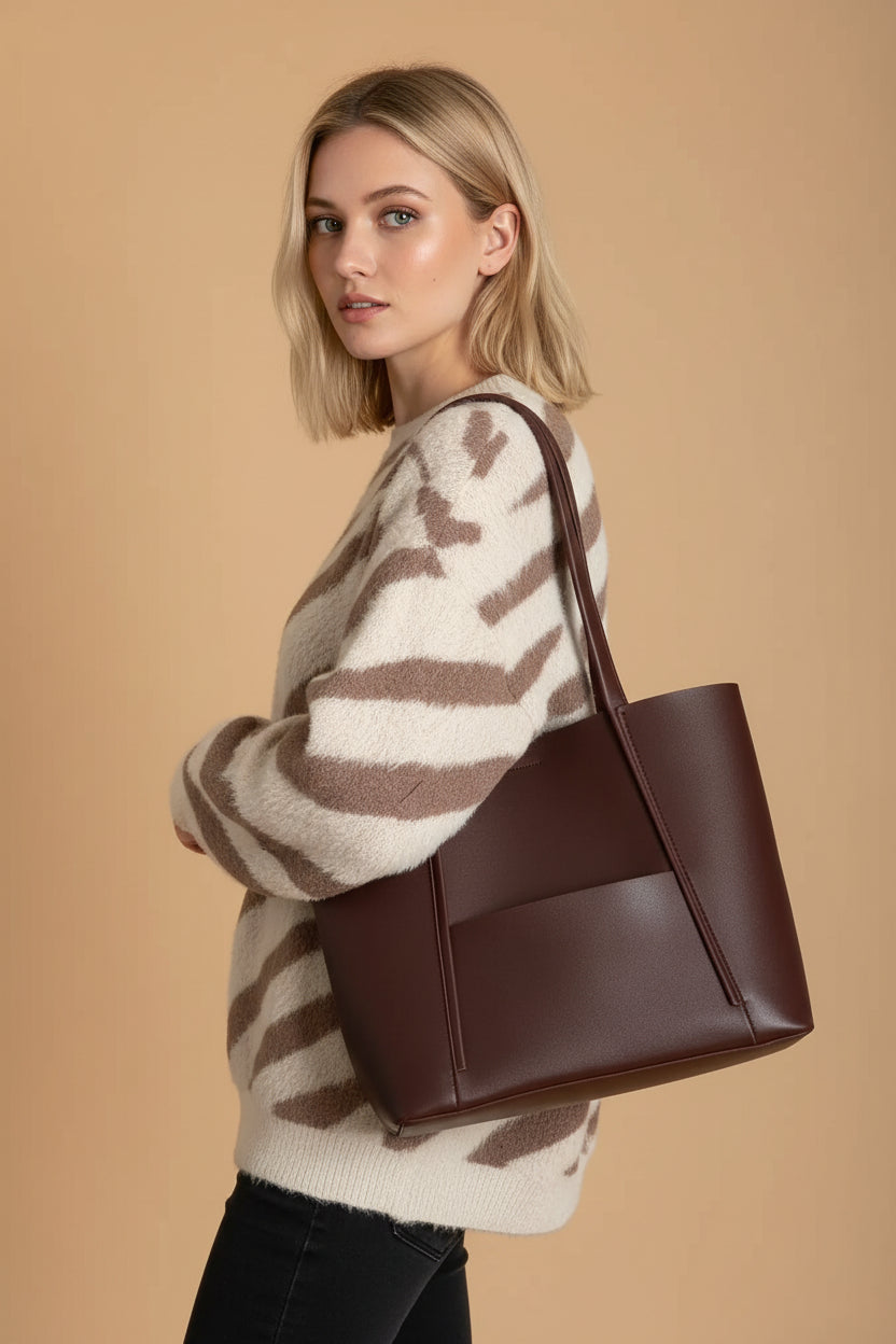 Vivirose| Ruime Schoudertas Dames - Ultrazacht Leer, Chic en Stijlvol