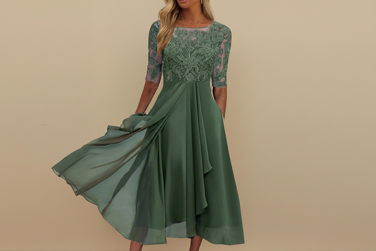 Vivirose - Unieke chique zomerjurk