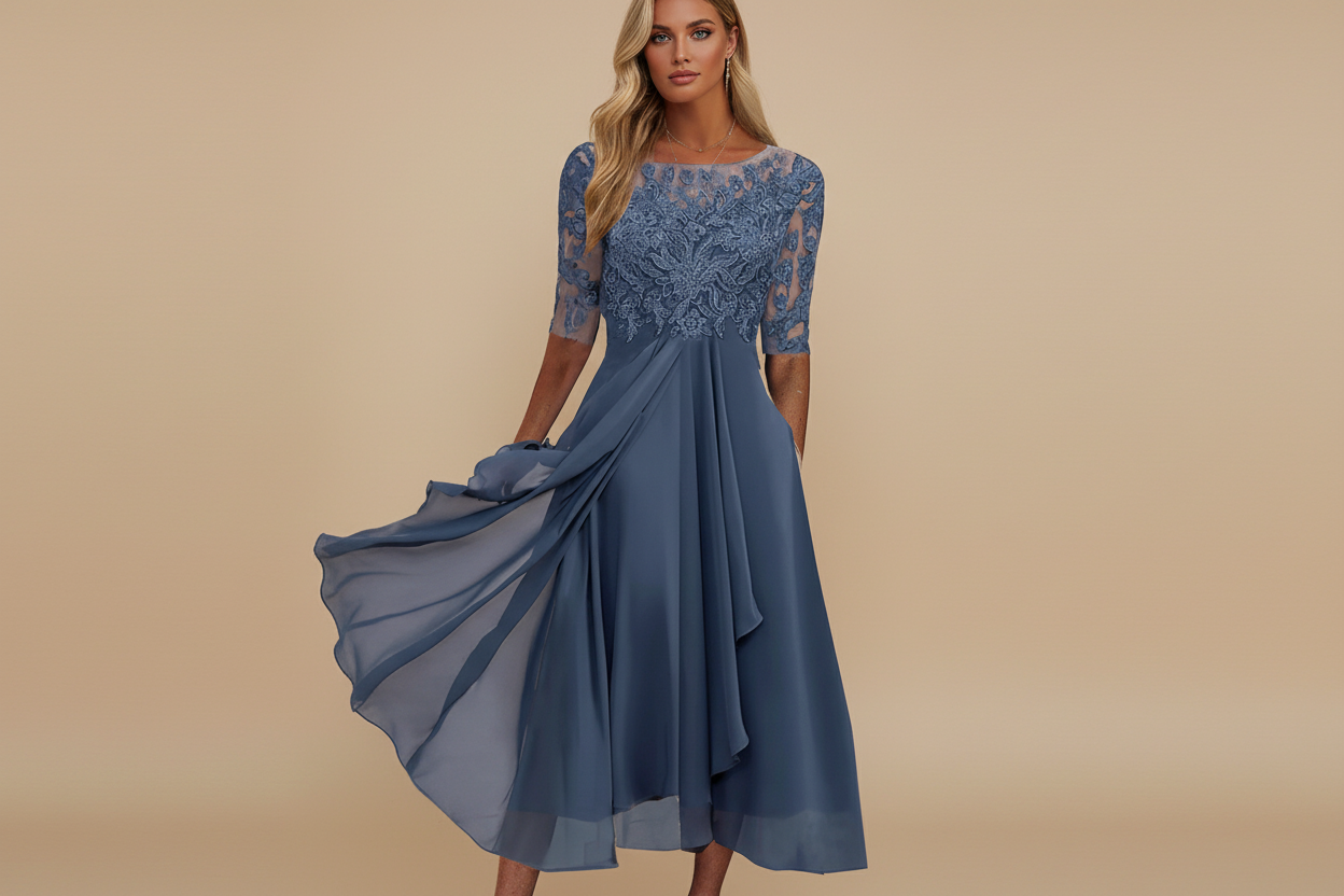Vivirose - Unieke chique zomerjurk