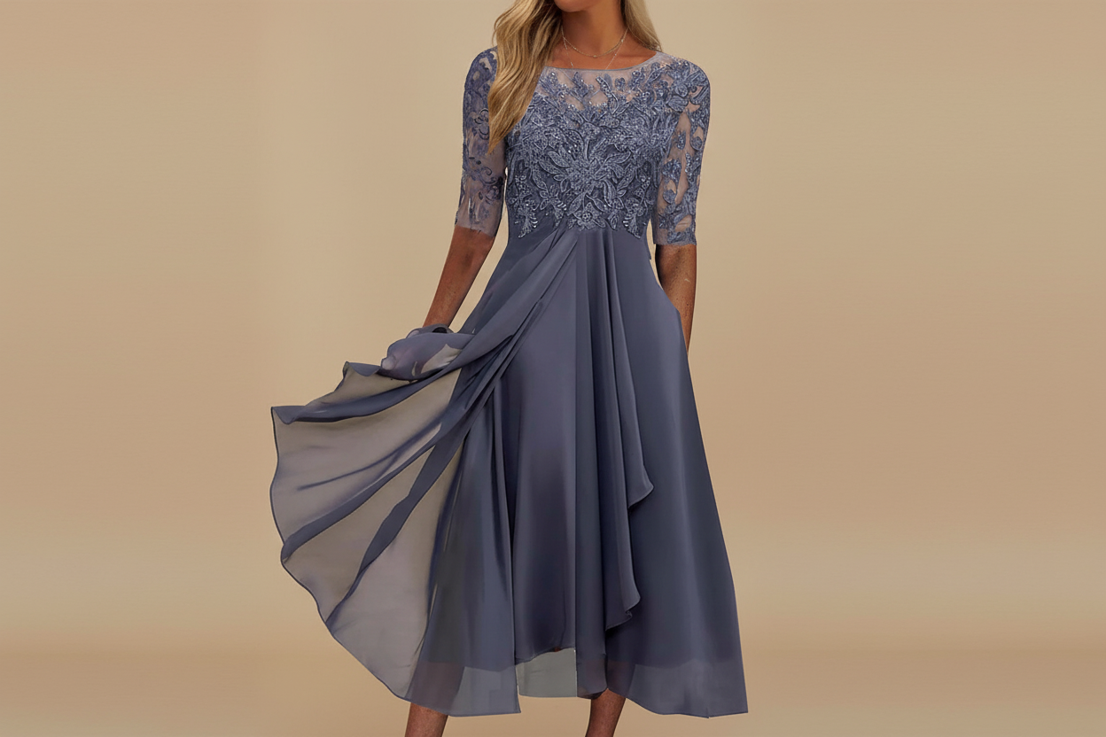 Vivirose - Unieke chique zomerjurk