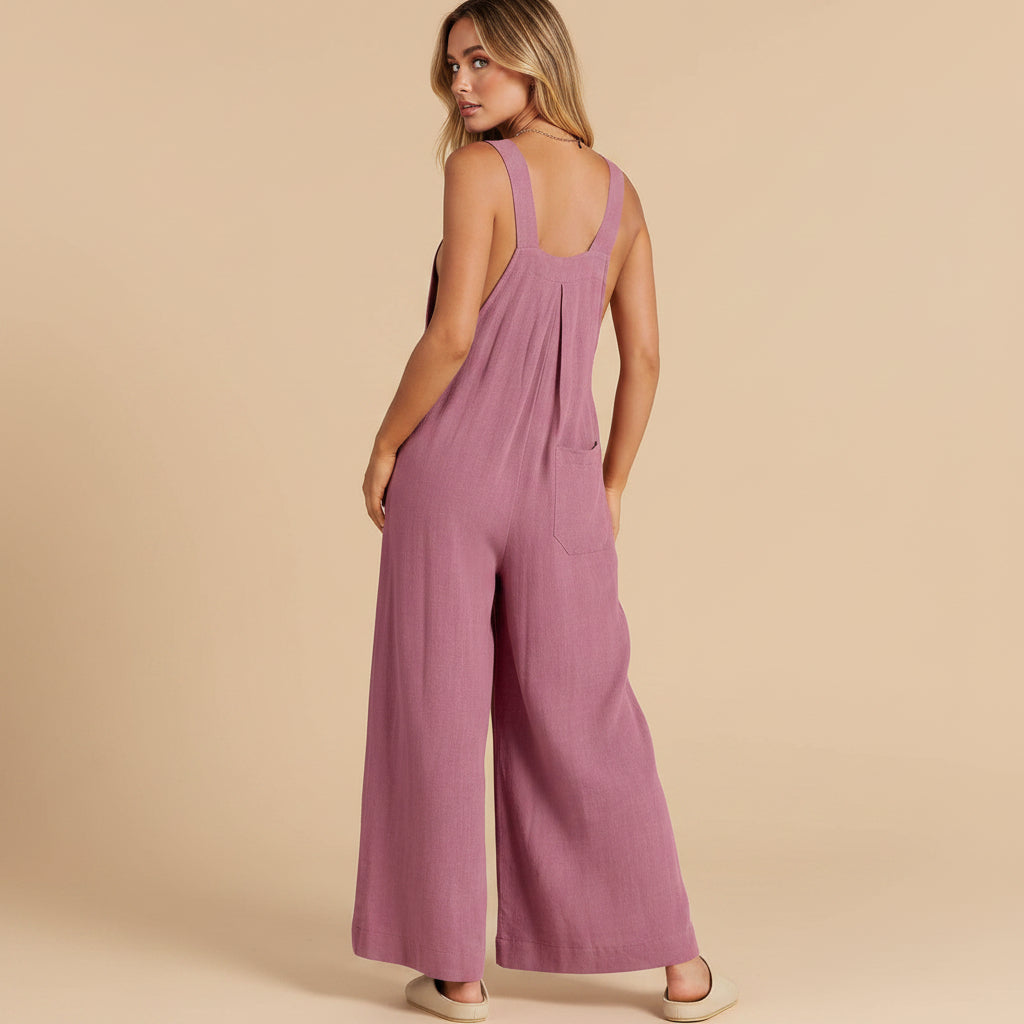 Vivirose - Jumpsuit Met Wijde Pijpen En Elegant Silhouet