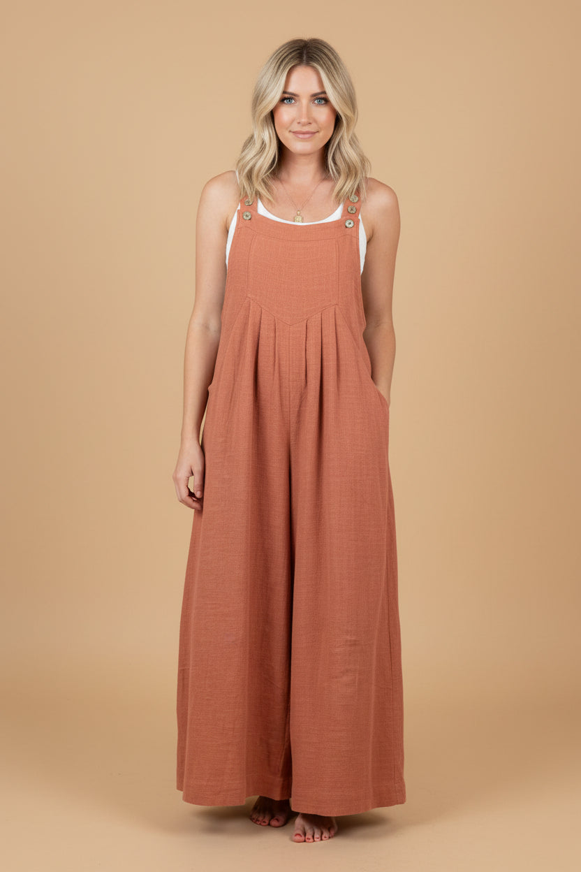 Vivirose - Jumpsuit Met Wijde Pijpen En Elegant Silhouet