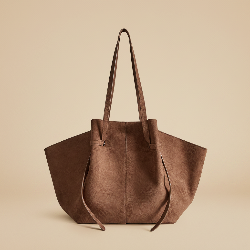 Vivirose| Bruine Suède Grote Shopper – Stijlvolle Dames Tote Bag